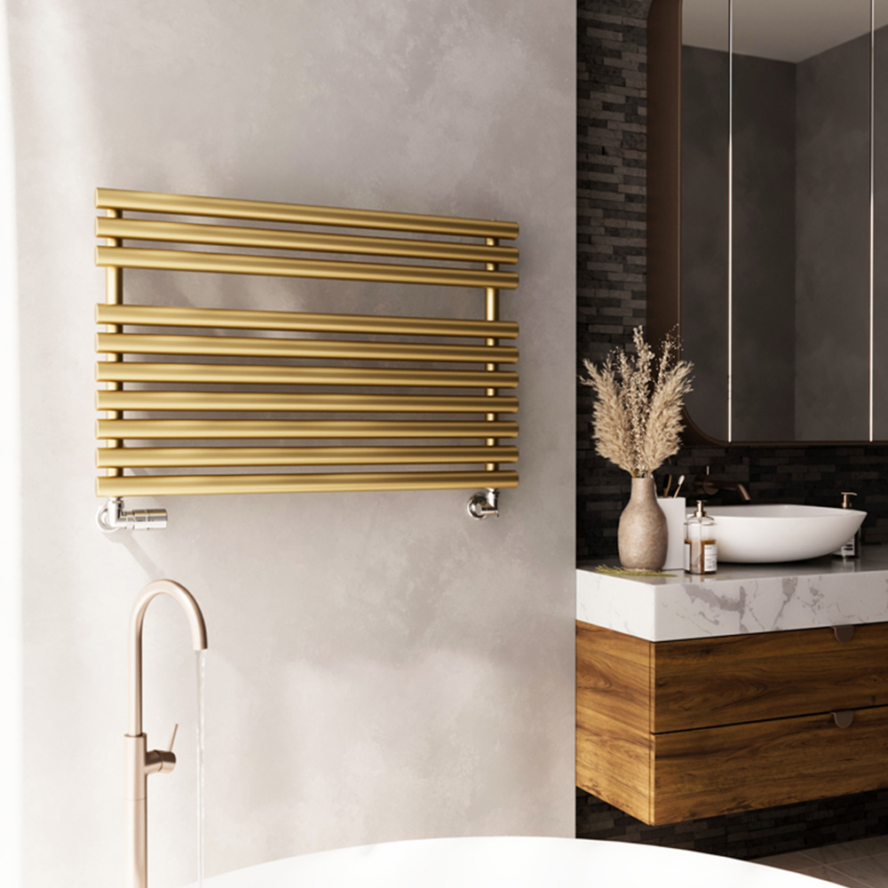 Terma Rolo Towel 2002BTU Brass Heated Towel Rail 590 x 900mm Image 7