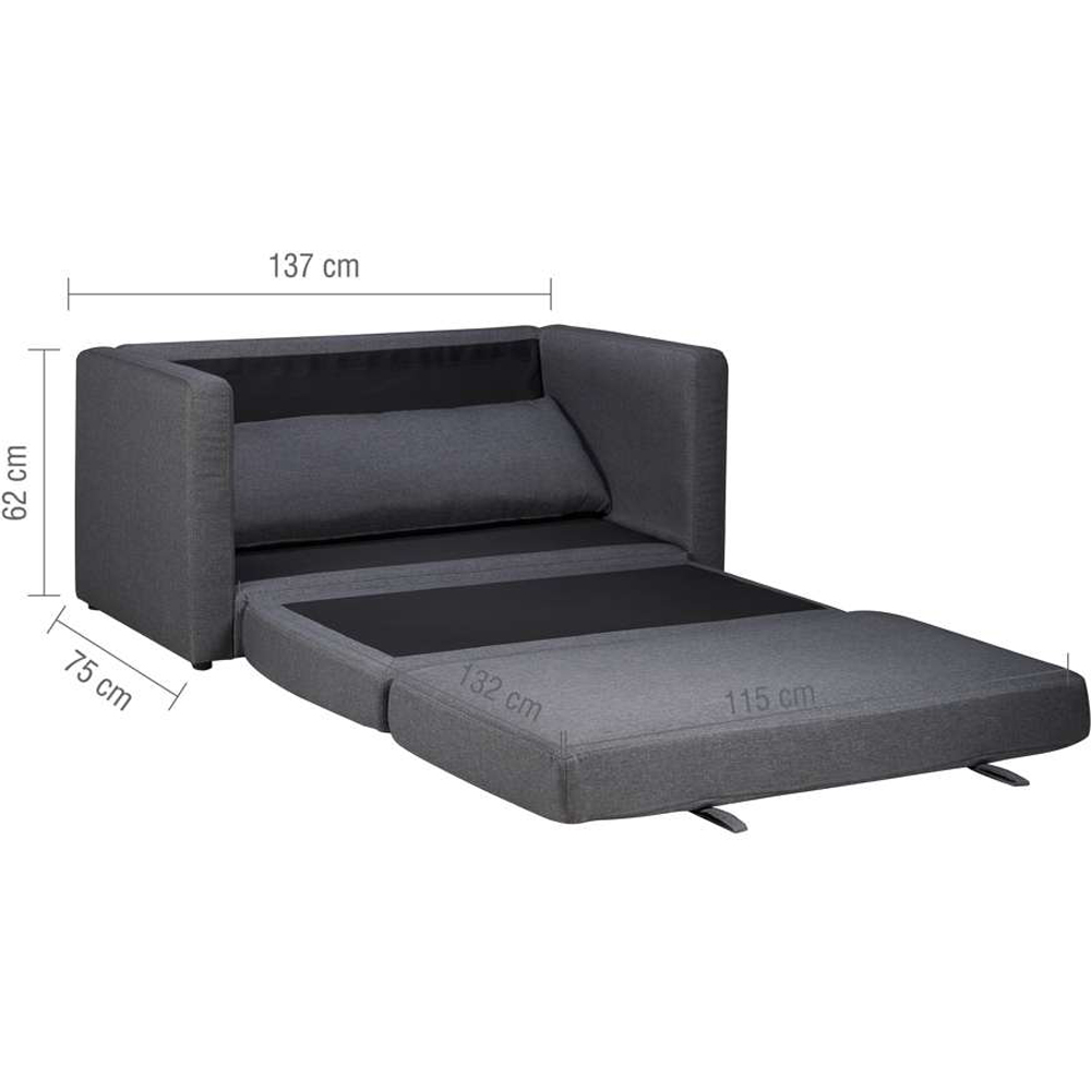 Birlea Eli 2 Seater Grey Fold Out Sofa Bed Image 9