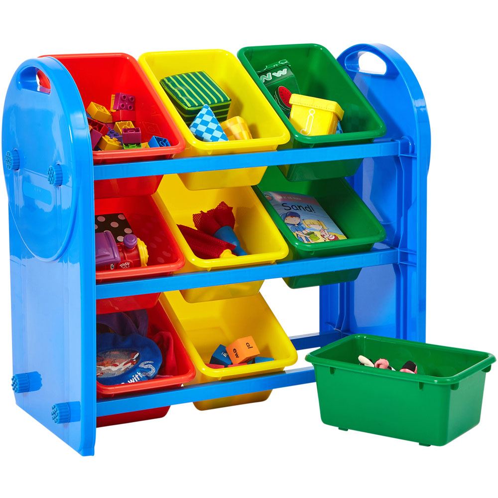 Liberty House Toys Kids 9 Bin Toy Organiser Unit Image 4