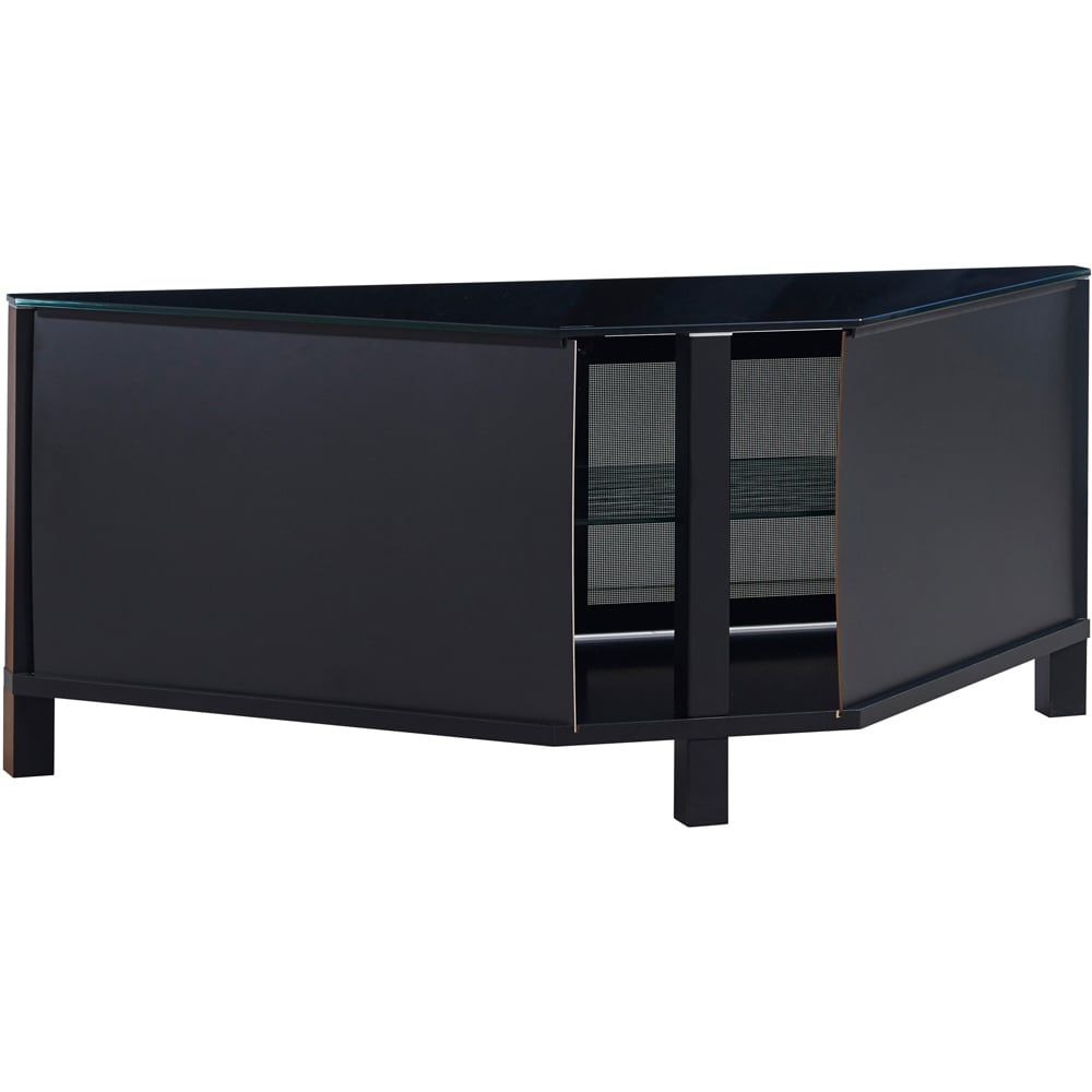 MDA Designs Volans 2 Door Black and Walnut TV Cabinet Image 7