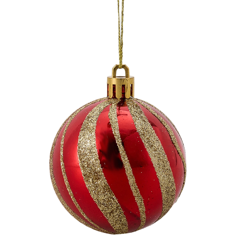 Living and Home Red and Gold Christmas Tree Decoration Ornaments 30 ...
