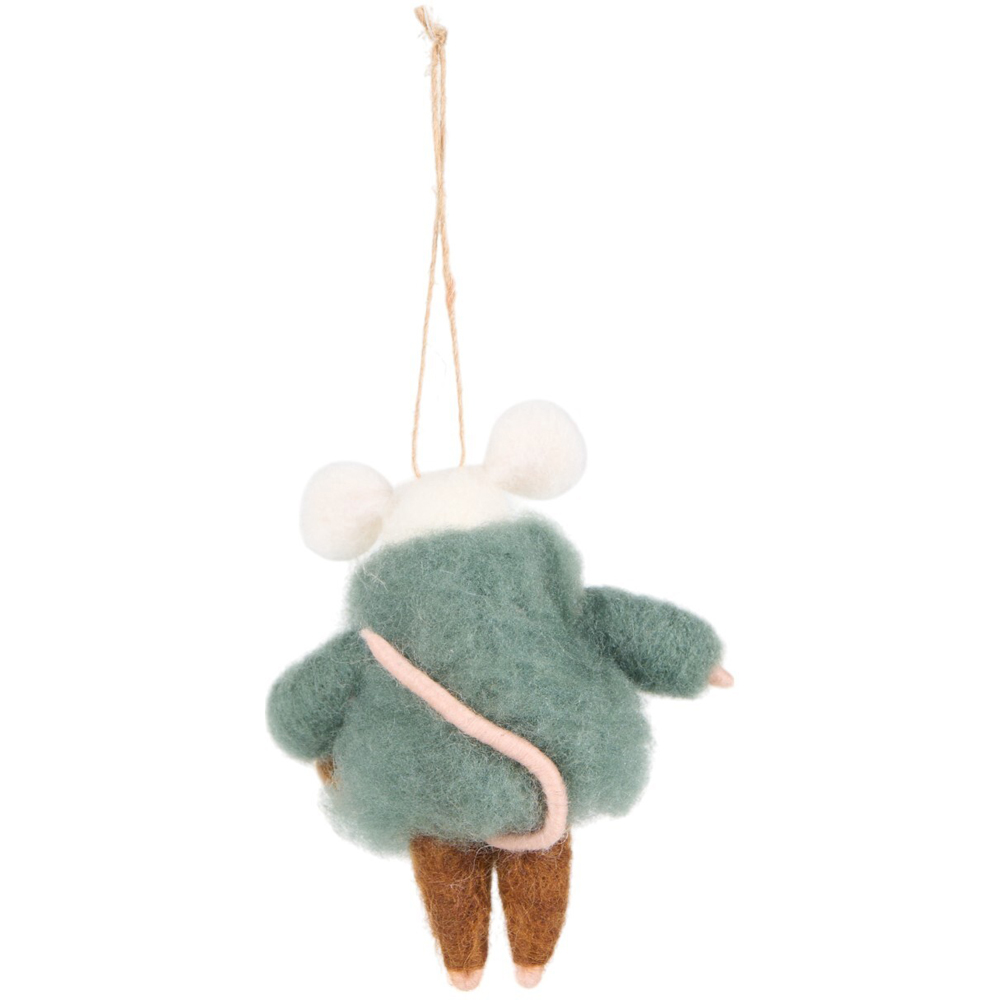 Coffee Cup Mouse Hanging Decoration Grey Image 3