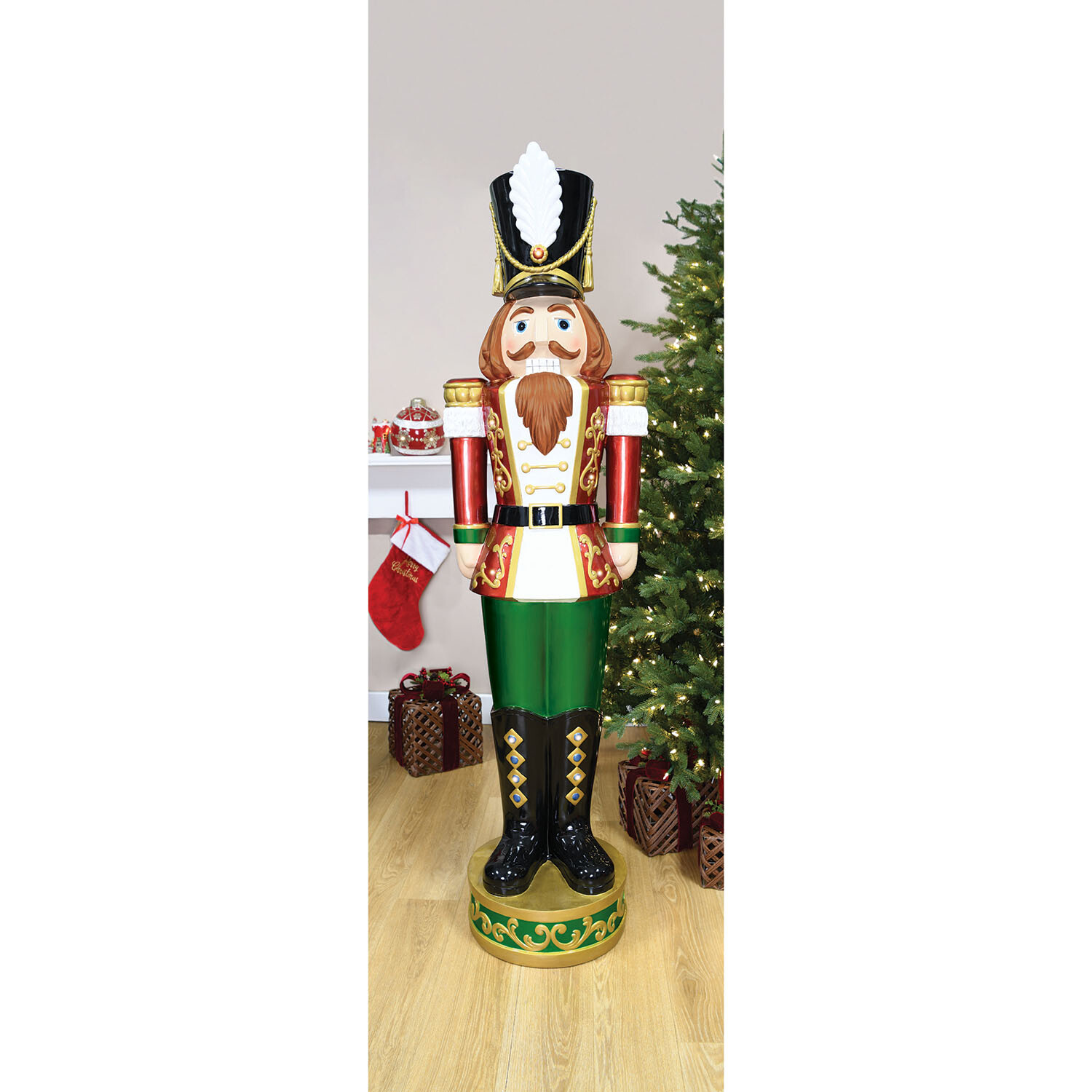5ft LED Traditional Nutcracker - Red Image 5
