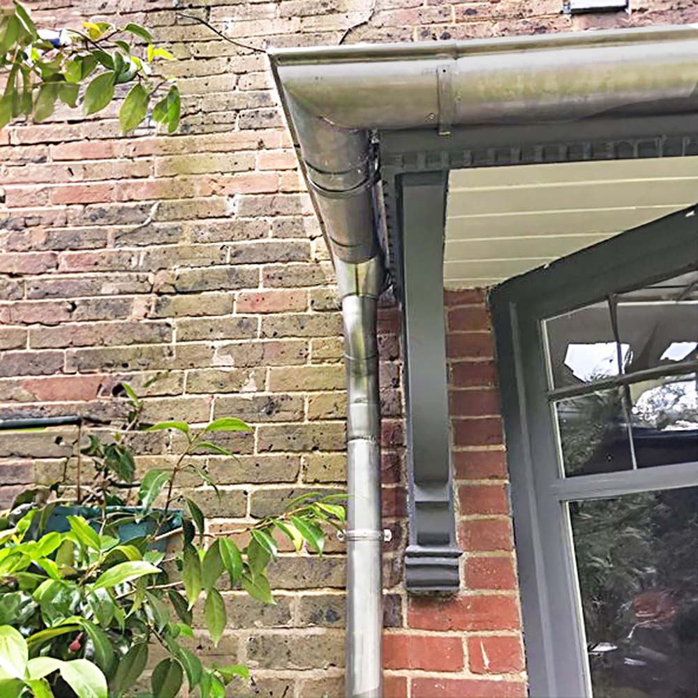 Metal Gutta Half Round Zinc Gutter 125 x 76mm 5 Pack Image 7