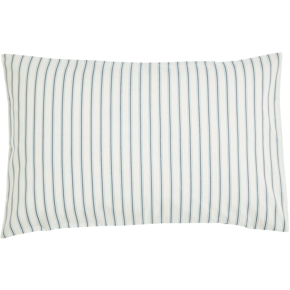 Helena Springfield Ticking Stripe Super King Size Blue and Teal Duvet Set Image 2