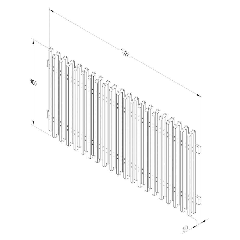 Forest Garden Picket Fencing Panel 6 x 3ft Image 4