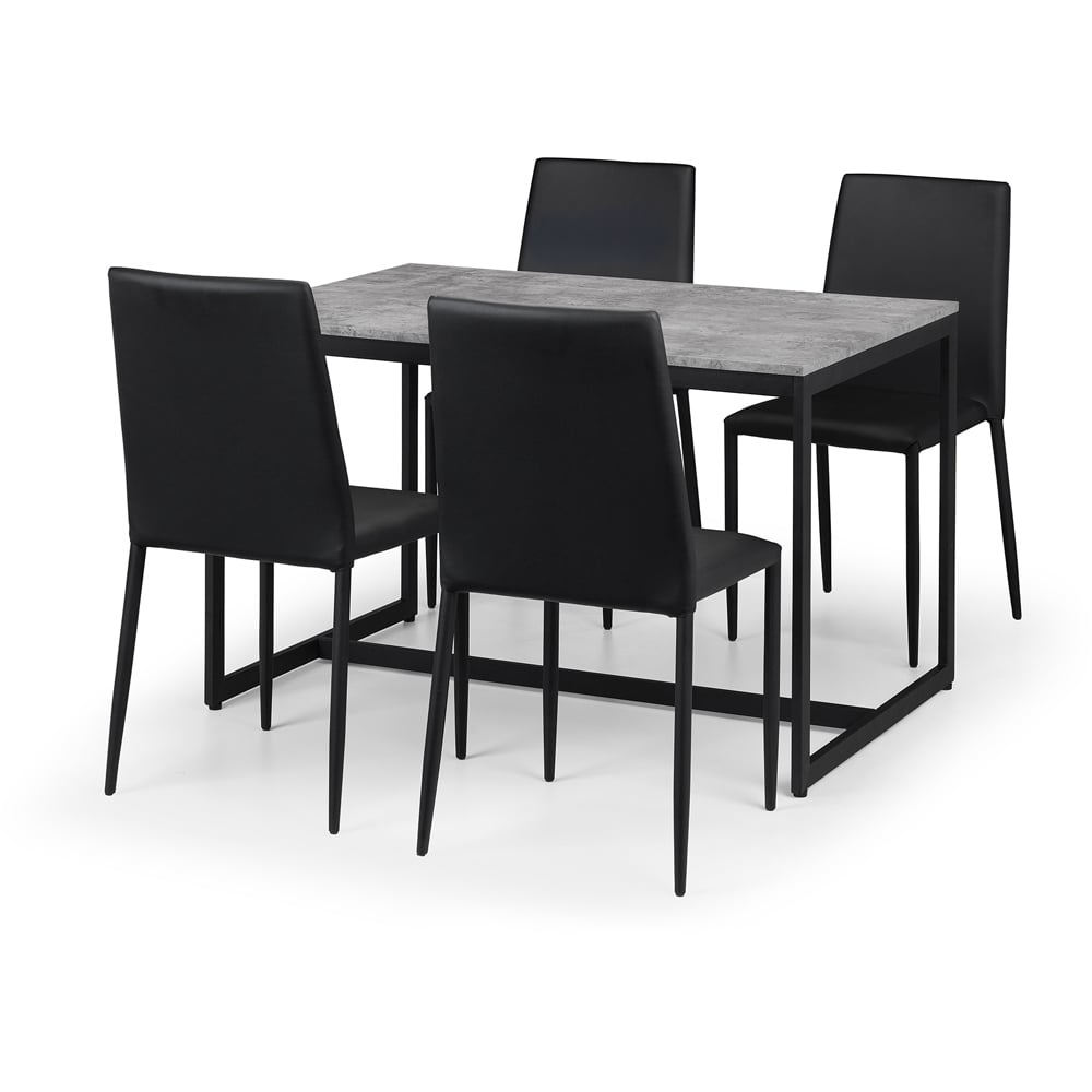 Julian Bowen Set of 2 Black Jazz Dining Chairs Image 4