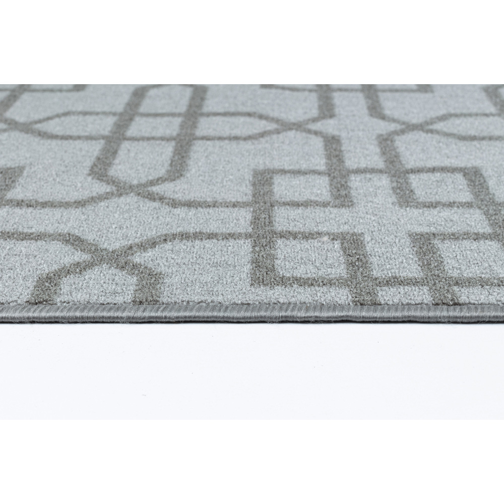 Desire Rugs Havana Silver Cubed Trellis Anti Slip Door Mat 220 x 160cm Image 3