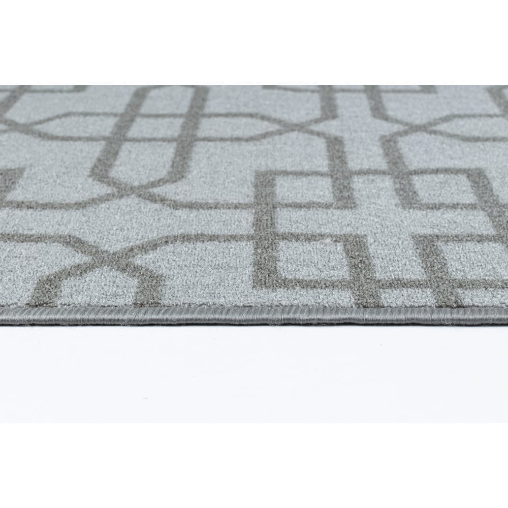 Desire Rugs Havana Silver Cubed Trellis Anti Slip Door Mat 120 x 67cm Image 3