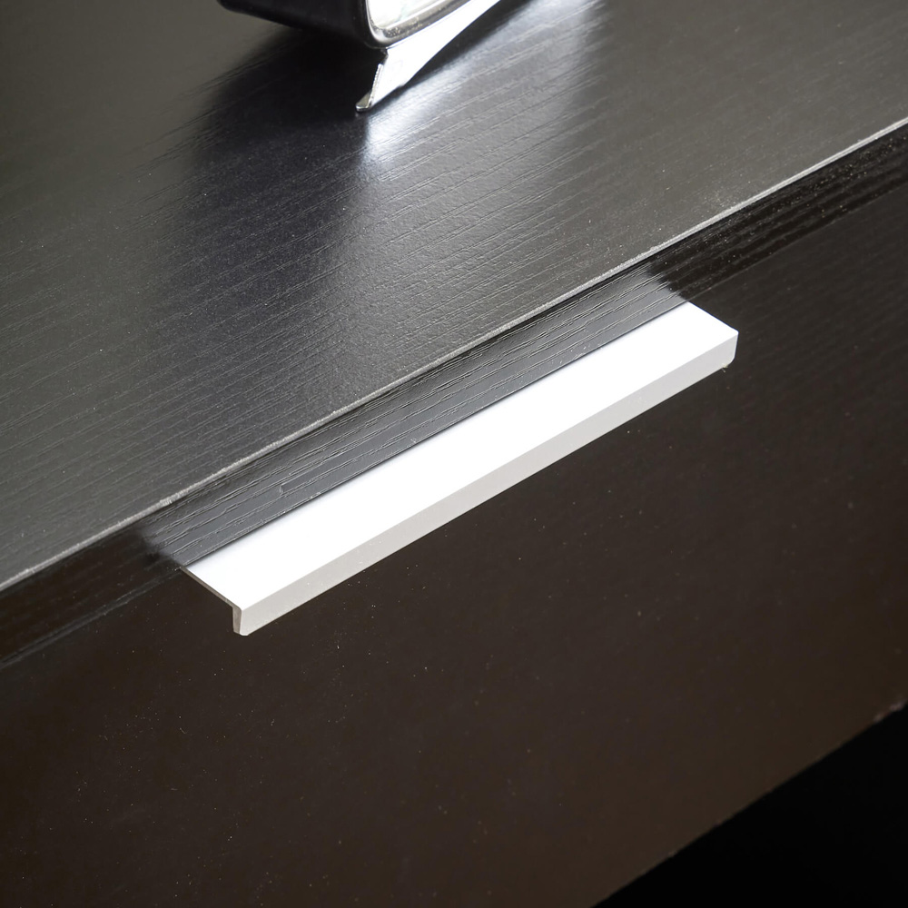 Home Source Phoenix Single Drawer Single Shelf Black Bedside Table Image 3