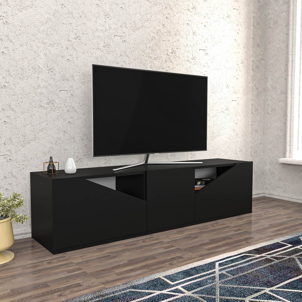 Decorotika Carson 3 Door Anthracite TV Unit Image 3
