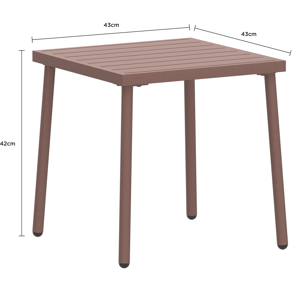 Charles Bentley Porto 2 Seater Terracotta Stripe Olefin Fabric Garden Bistro Set Image 8