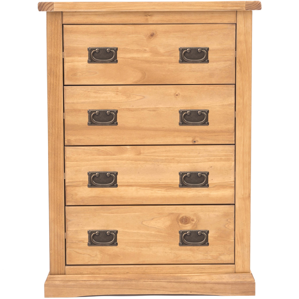 Cabinet Bits Lucca 4 Drawer Antique Wax Brass Drop Handle Chest of Drawers Image 2