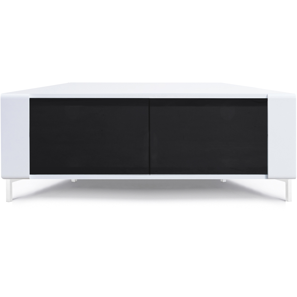 MDA Designs Corvus 2 Door White and Black TV Cabinet Image 4