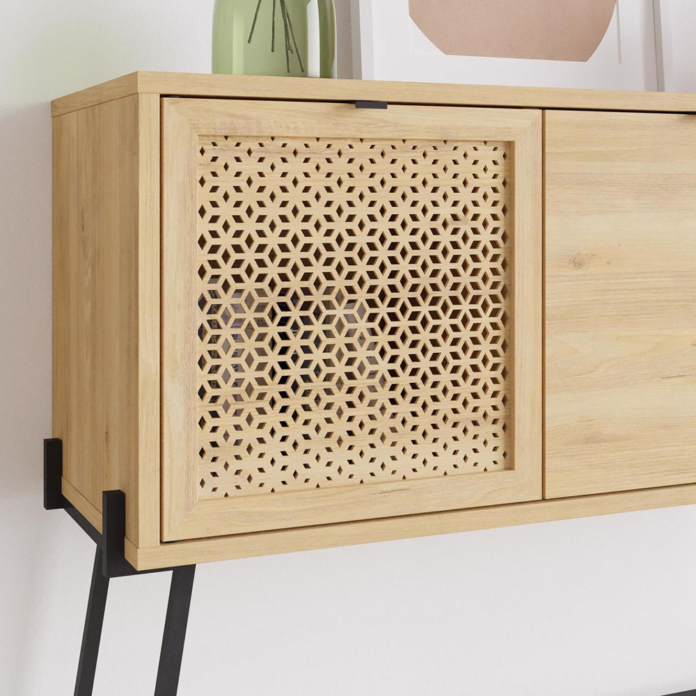 FWStyle Naive 2 Door Sapphire Oak and Black Sideboard Image 3