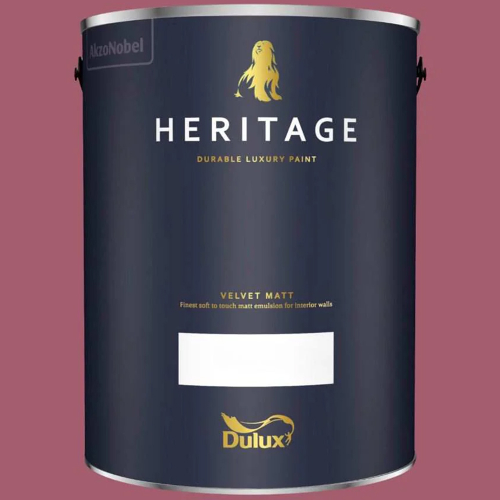 Dulux Heritage Walls and Ceilings Fitzrovia Red Velvet Matt Emulsion Paint 5L Image 2