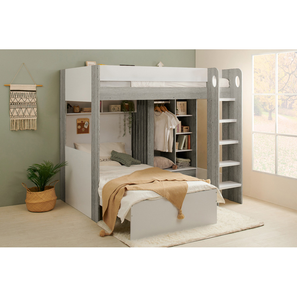 Flair Hampton White and Grey L Shape Bunk Bed Image 6