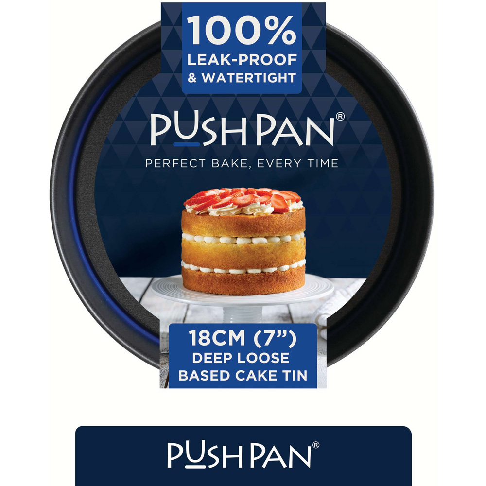 Wham PushPan 18cm Light Grey and Pewter Deep Tin Image 2