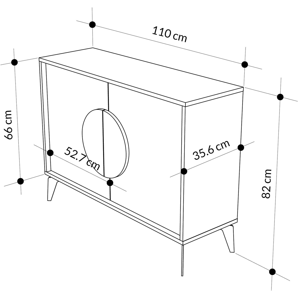 Decortie Gora Anthracite and White Console Sideboard Image 8