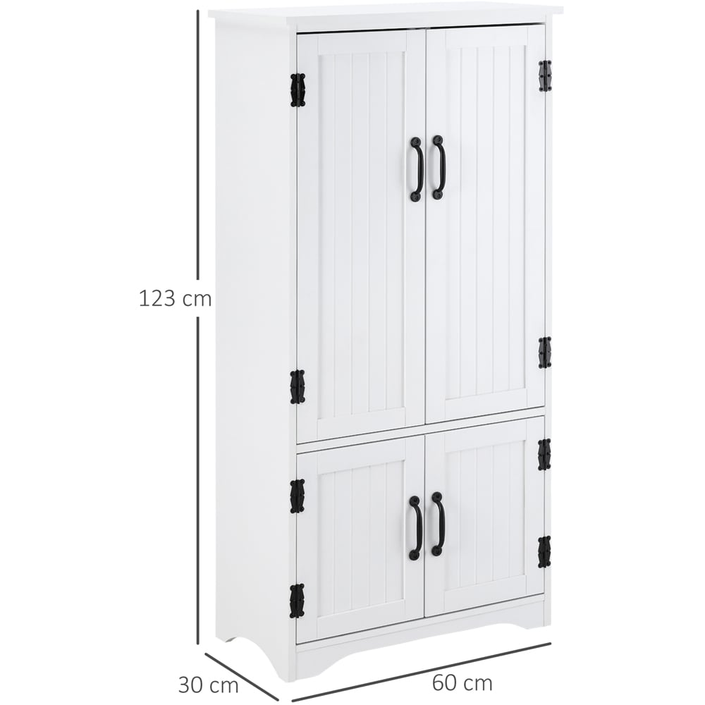 Portland 4 Door White Display Cabinet Image 7