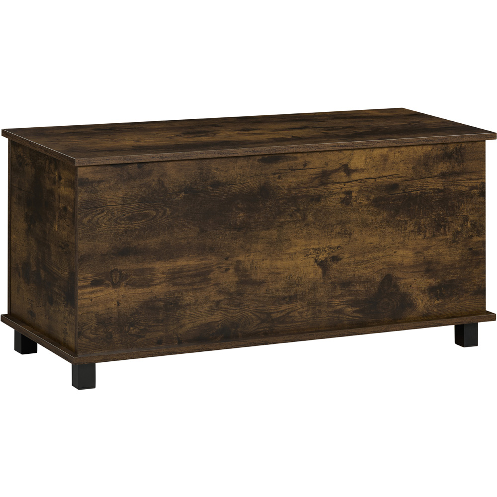 VIDA DESIGNS Leon Rustic Brown Storage Ottoman Bench Image 2