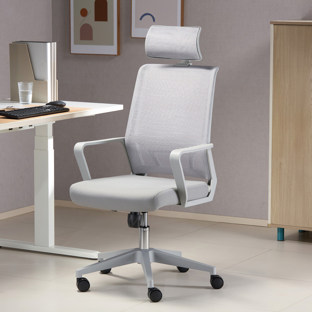 TTAP Cambridge Plus Grey Mesh Swivel Office Chair Image 7