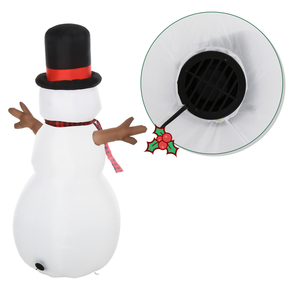 HOMCOM 1.8m LED Snowman Inflatable Image 6