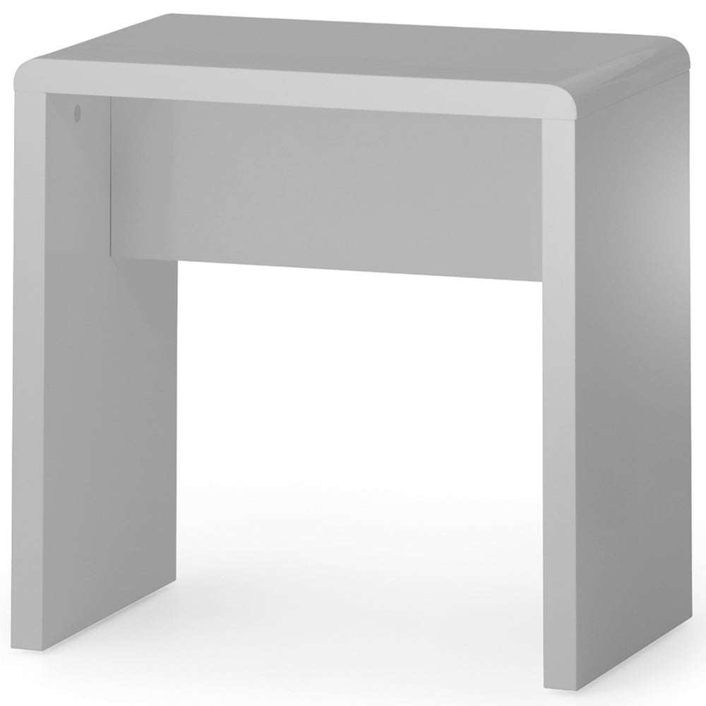 Julian Bowen Manhattan Grey Lacquer Dressing Table Stool Image 2
