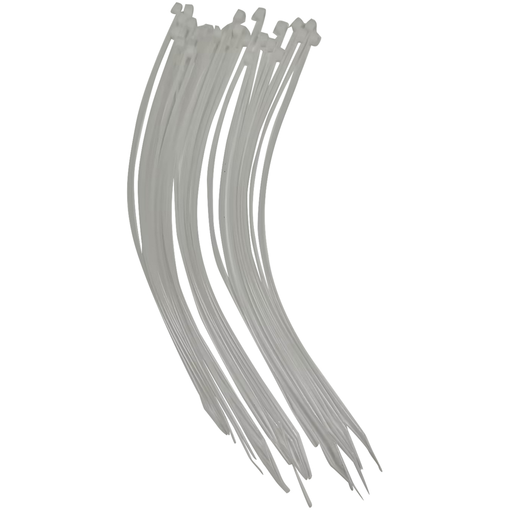 Pack of 50 My Home Cable Ties White 4.8 x 300mm Image 3
