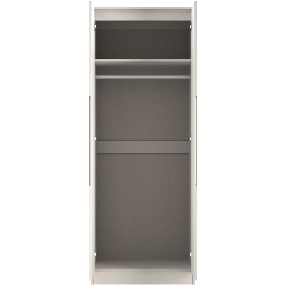 Crowndale Milan 2 Door Kashmir Gloss and Kashmir Tall Wardrobe Ready Assembled Image 6