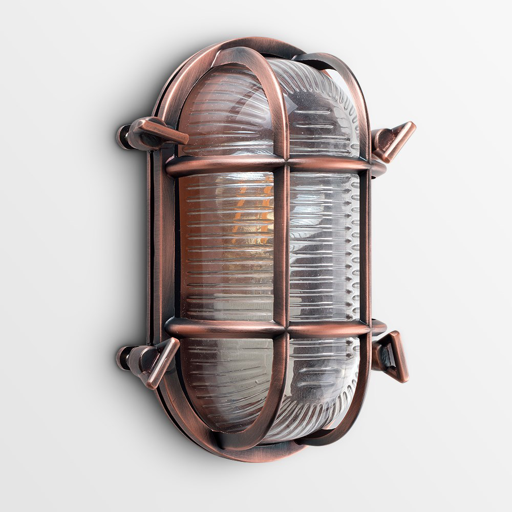 ValueLights Bow Copper Outdoor Wall Bulkhead Light Image 6