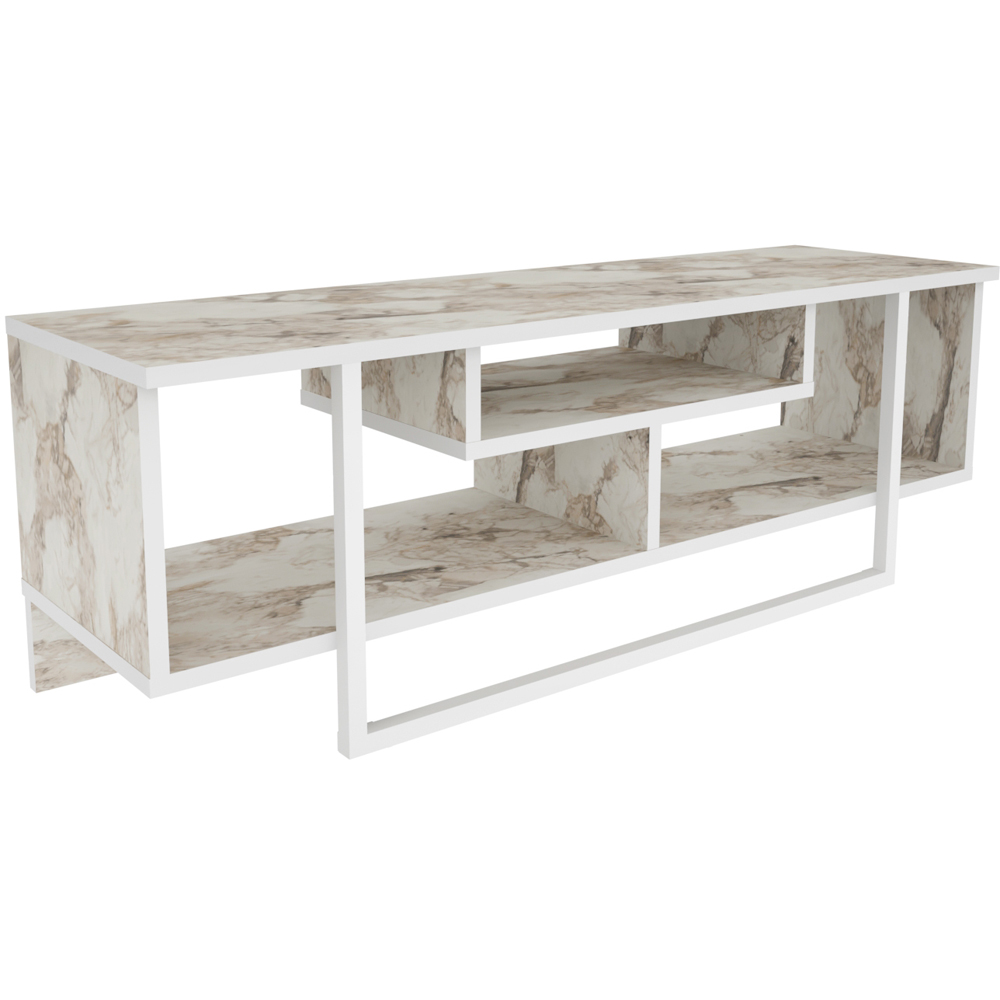 Decorotika Asal Ephesus and White Wide TV Unit Image 2