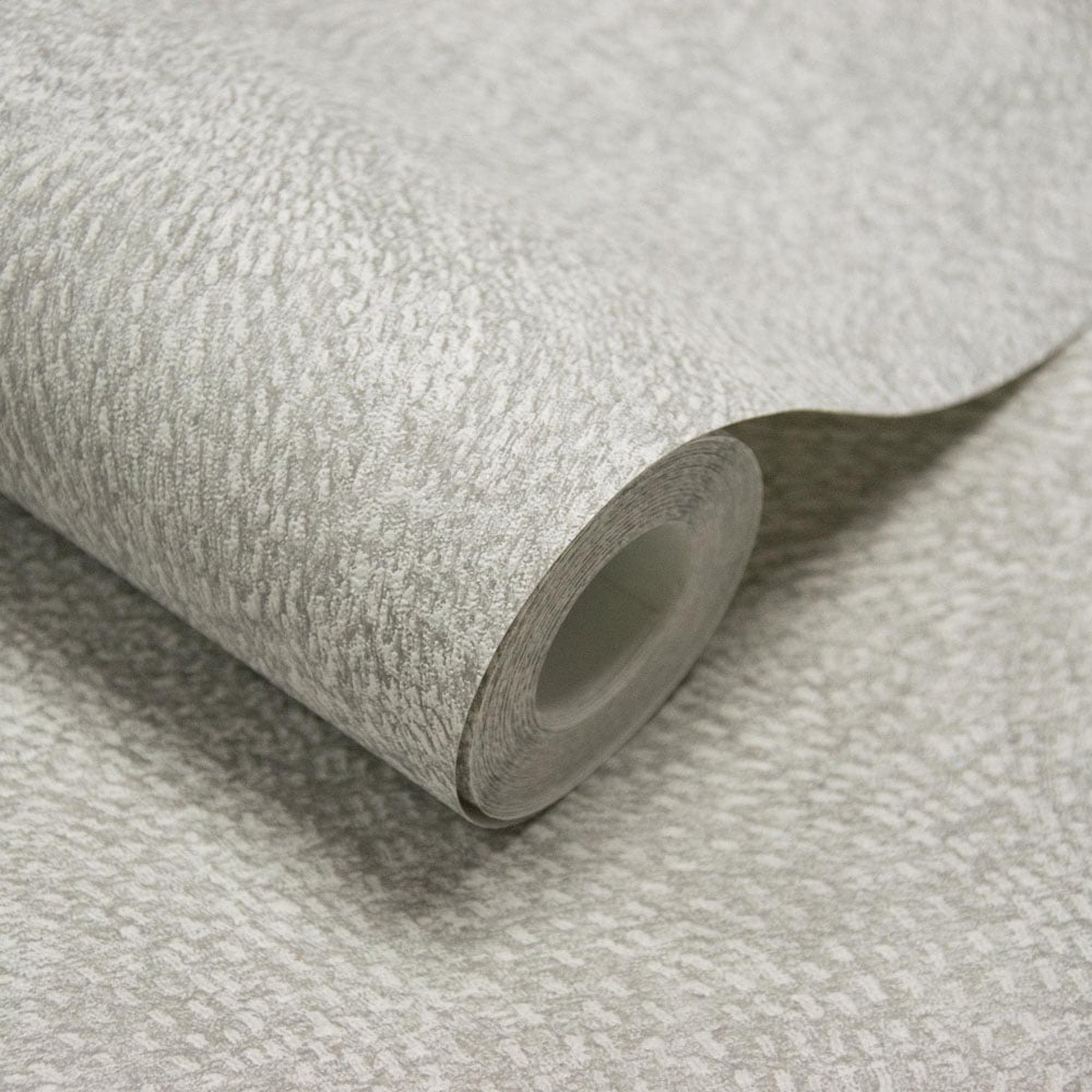 Grandeco Santiago Swirled Stitch Textured Blown Vinyl Grey Wallpaper Image 2