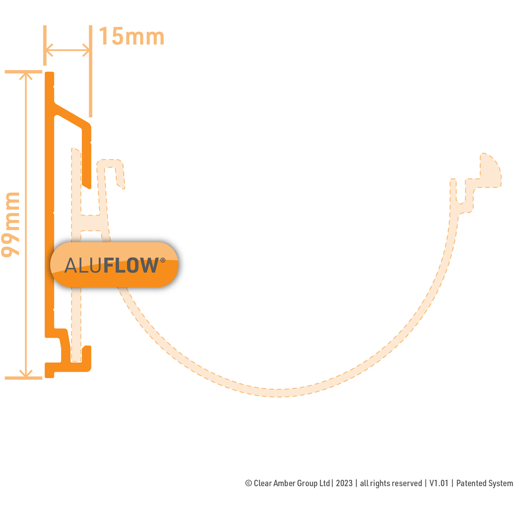 Clear Amber Aluflow Rock N Lock Grey Gutter Bracket Image 4