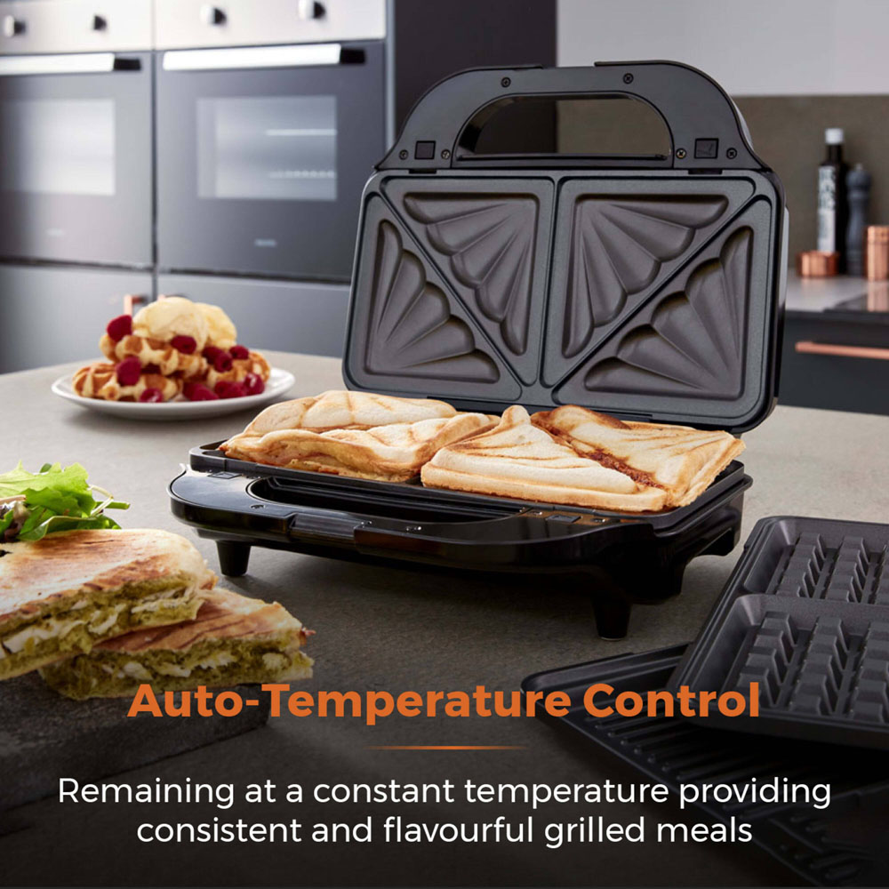 Tower 3 in 1 Silver Deep Fill Sandwich Maker Image 6