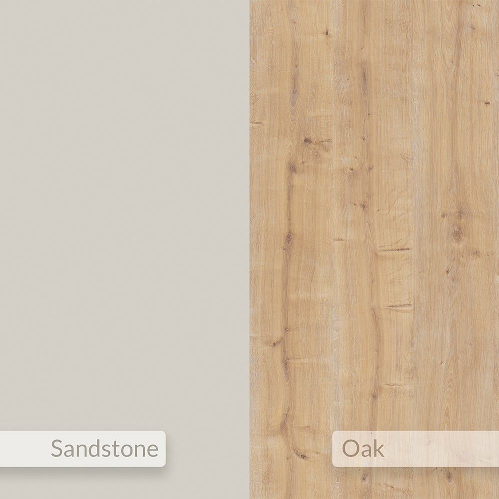 Decortie Acton Single Door Single Drawer Sapphire Oak Sandstone Entryway Coat Rack with Shoe Storage Image 6