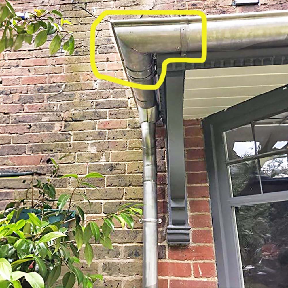 Metal Gutta Half Round 90 Degree Stainless Zinc External Corner Image 2