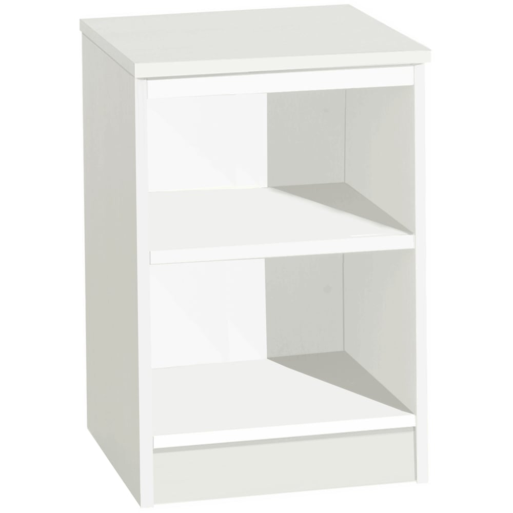 R White Cabinets 2 Shelf White Desk Height Bookcase Image 2