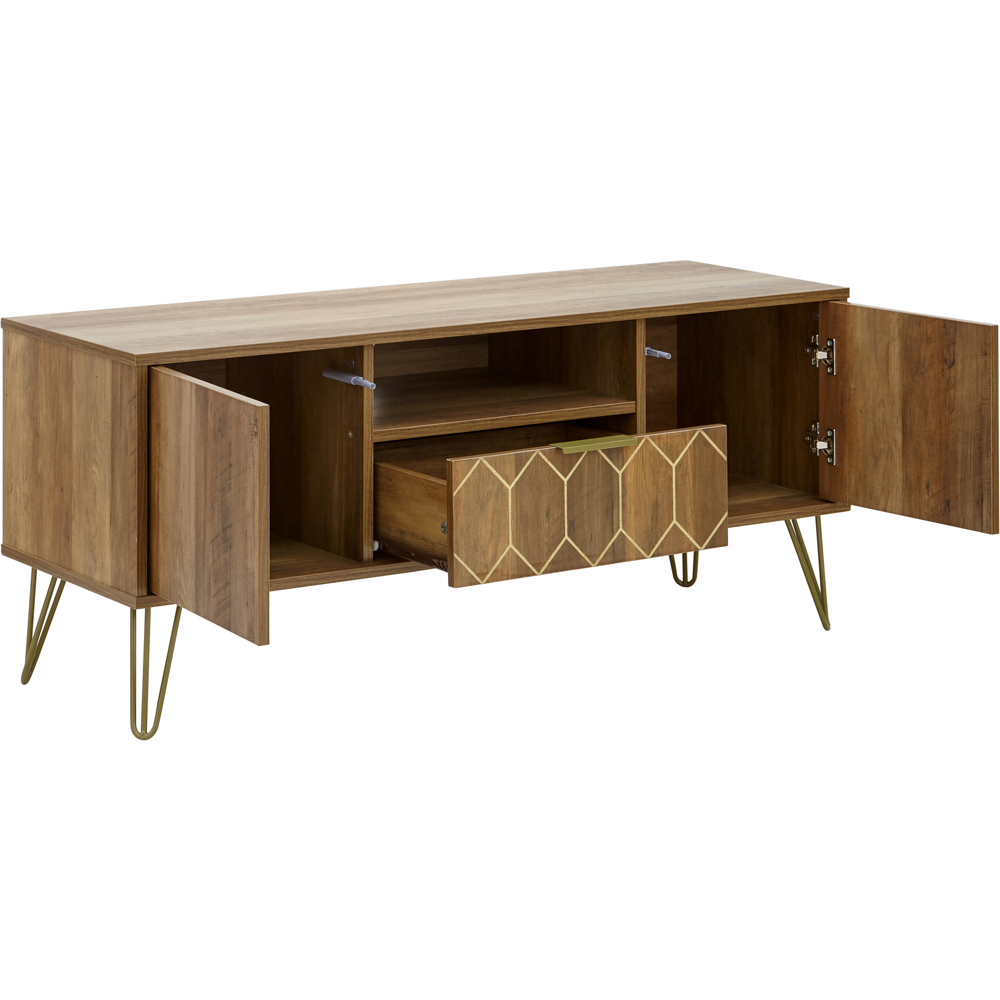 GFW Orleans 2 Door Single Drawer Mango Yellow TV Stand Image 5