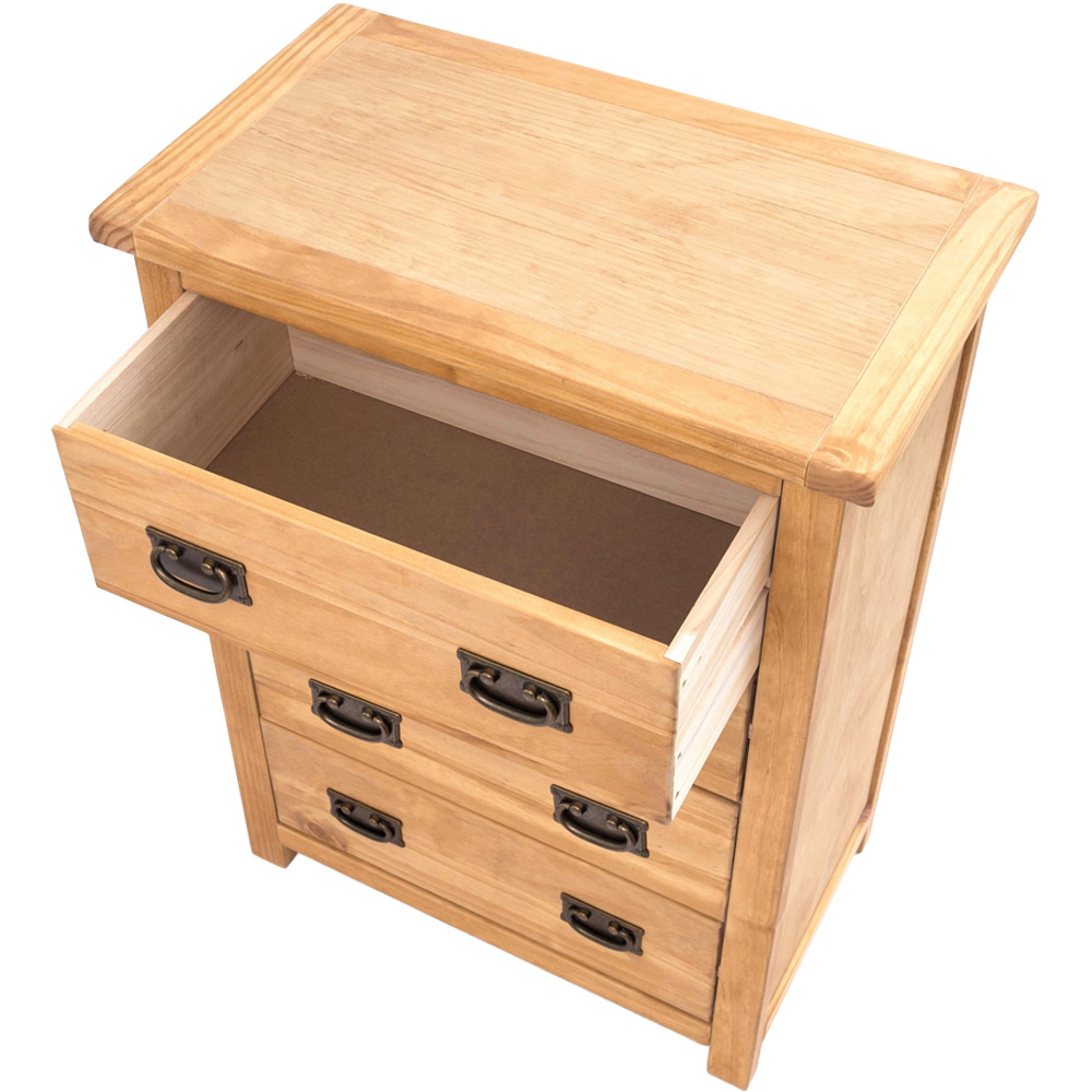 Cabinet Bits Lugo 4 Drawer Antique Wax Brass Drop Handle Chest of Drawers Image 5