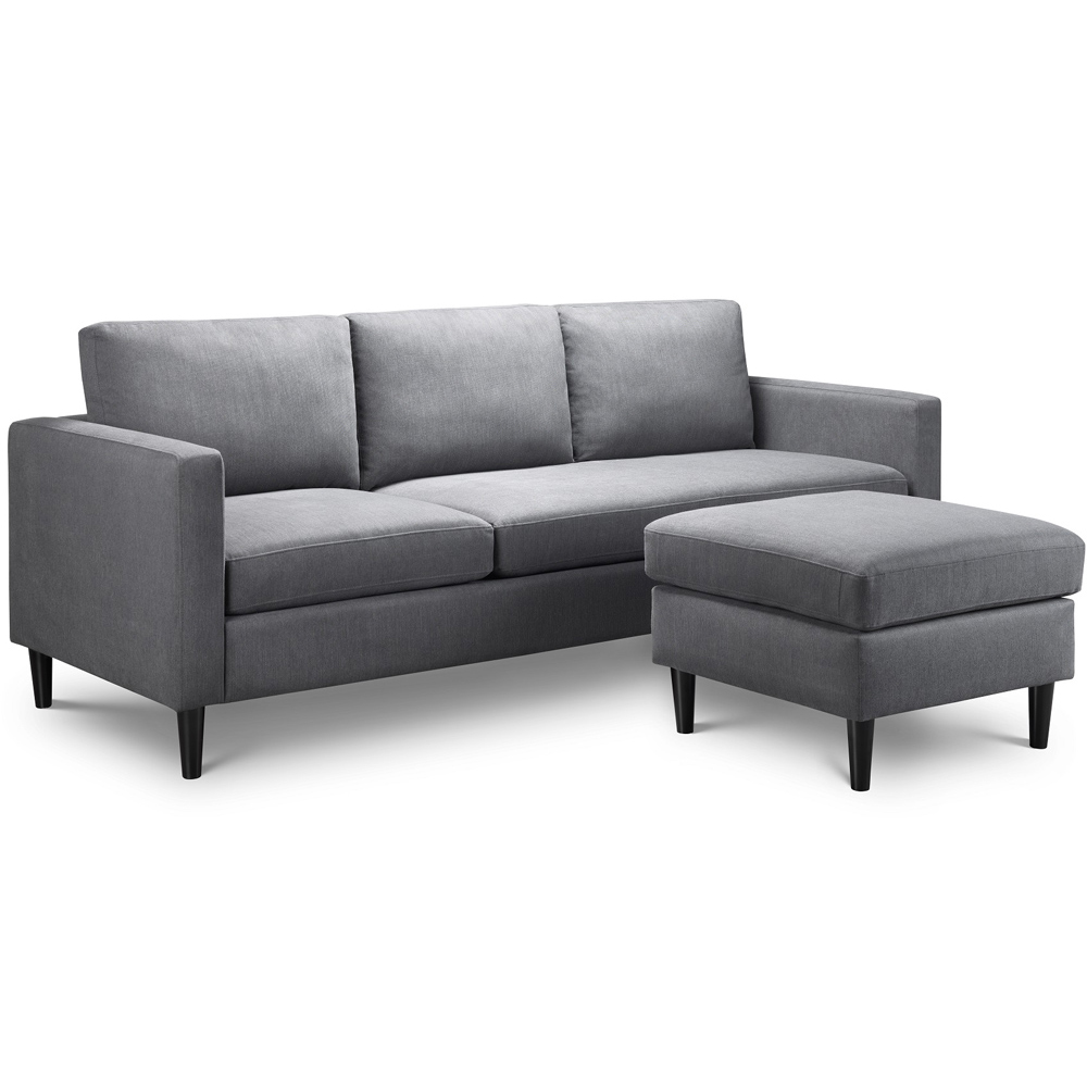 Julian Bowen Marant 3 Seater Grey Corner Sofa Image 3