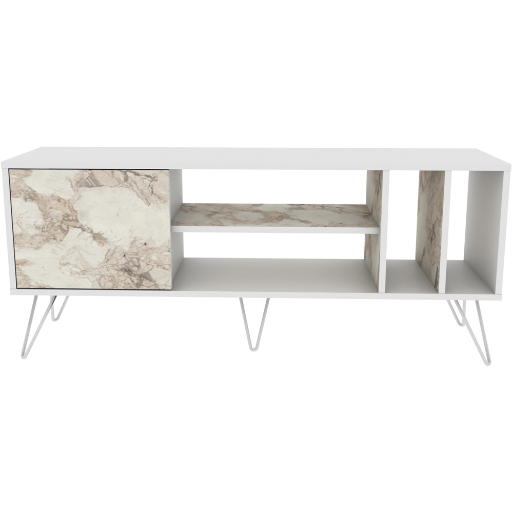 Decorotika Mistico White Marble Effect TV Unit Image 2