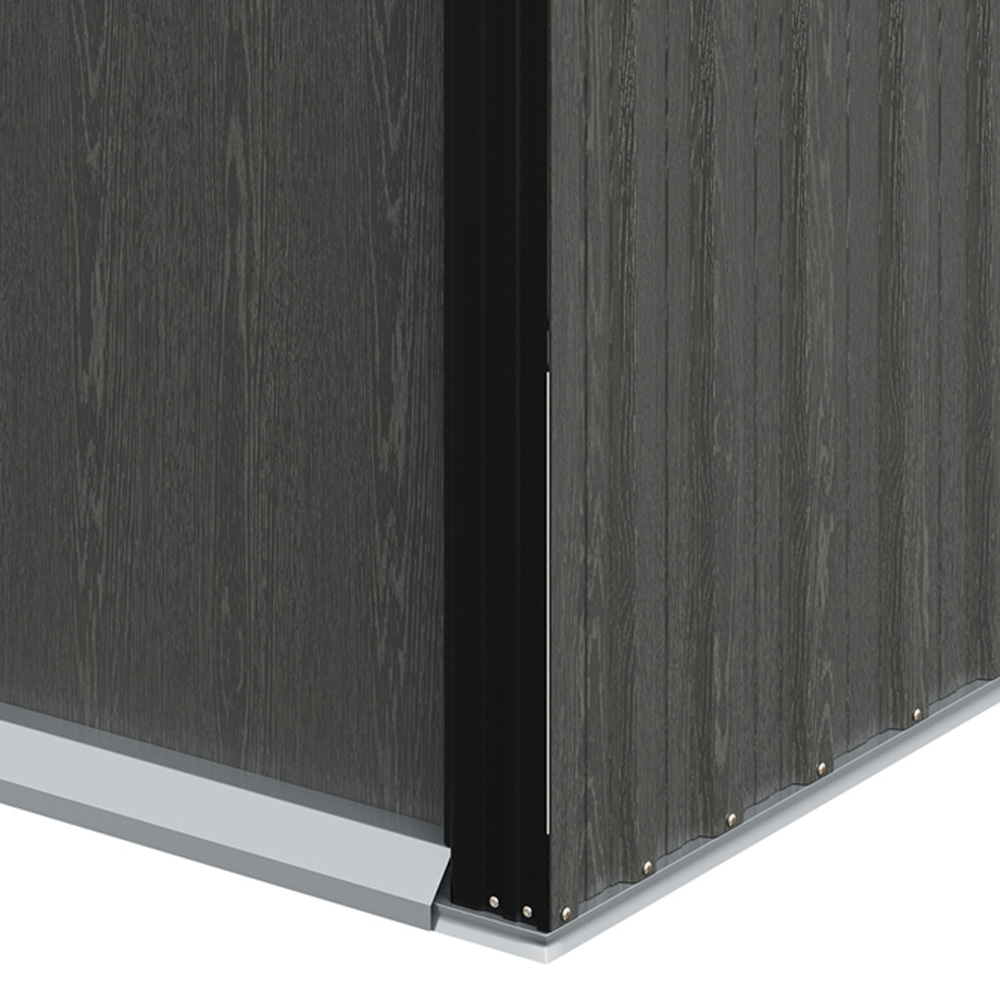 Living and Home 4.6 x 4.6ft Grey Metal Garden Storage Shed Image 4