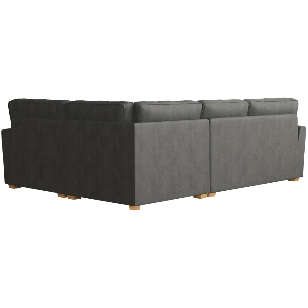 Wendleberry 3 Seater Steel Plush Velvet Fixed Back Right Hand Corner Sofa Image 4
