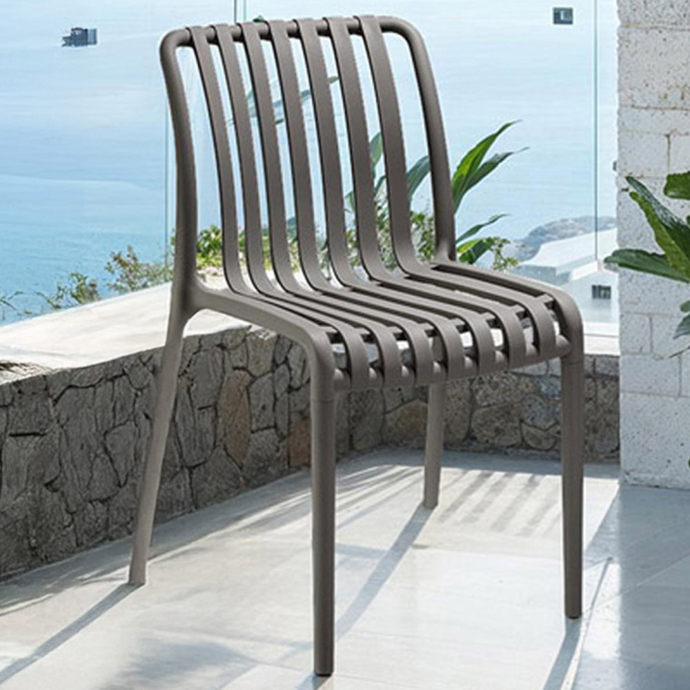 tectake Alcudia Set of 4 Anthracite Garden Chair Image 1