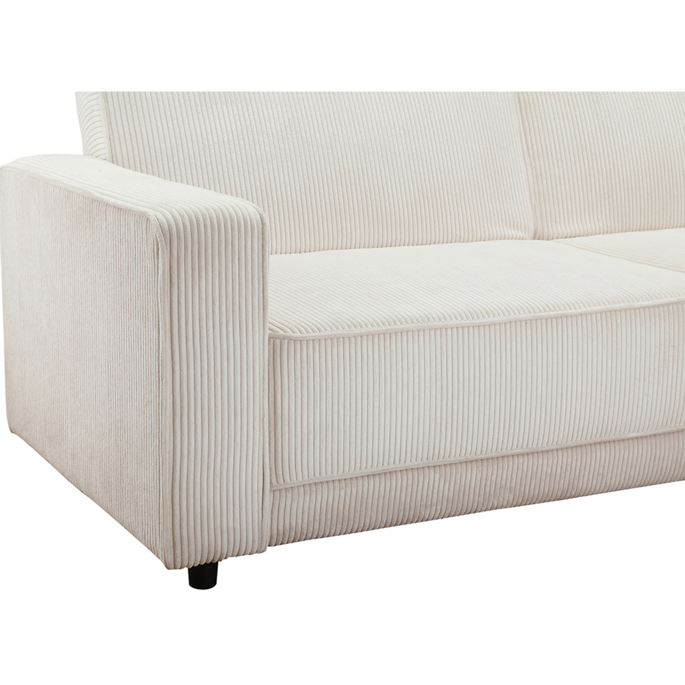Dorel Allie 3 Seater Cream Corduroy Sofa Bed Image 6