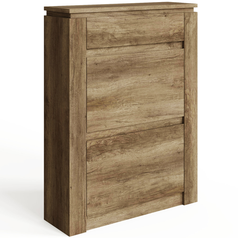GFW Canyon Oak Grey Shoe Cabinet Image 2