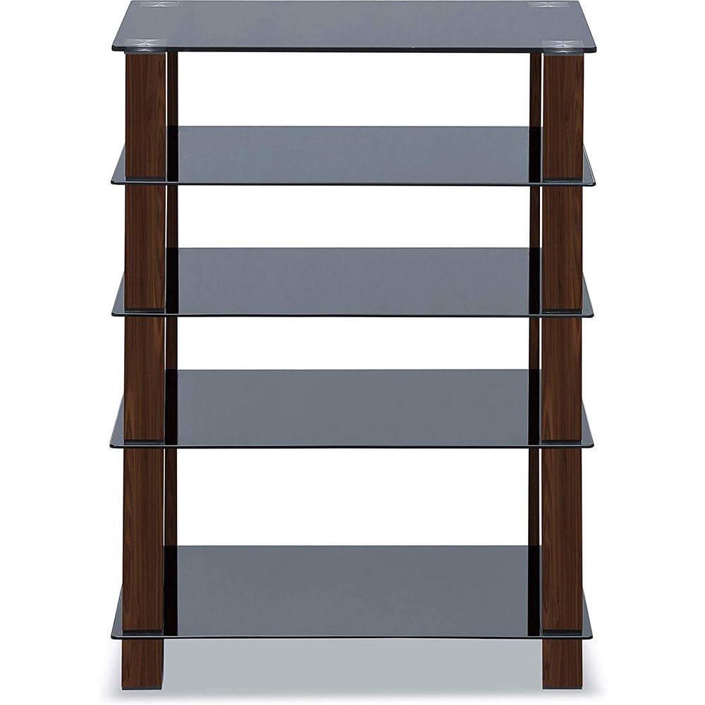Centurion Supports Trinity Gloss Black and Walnut 5 Shelf TV Unit Image 5
