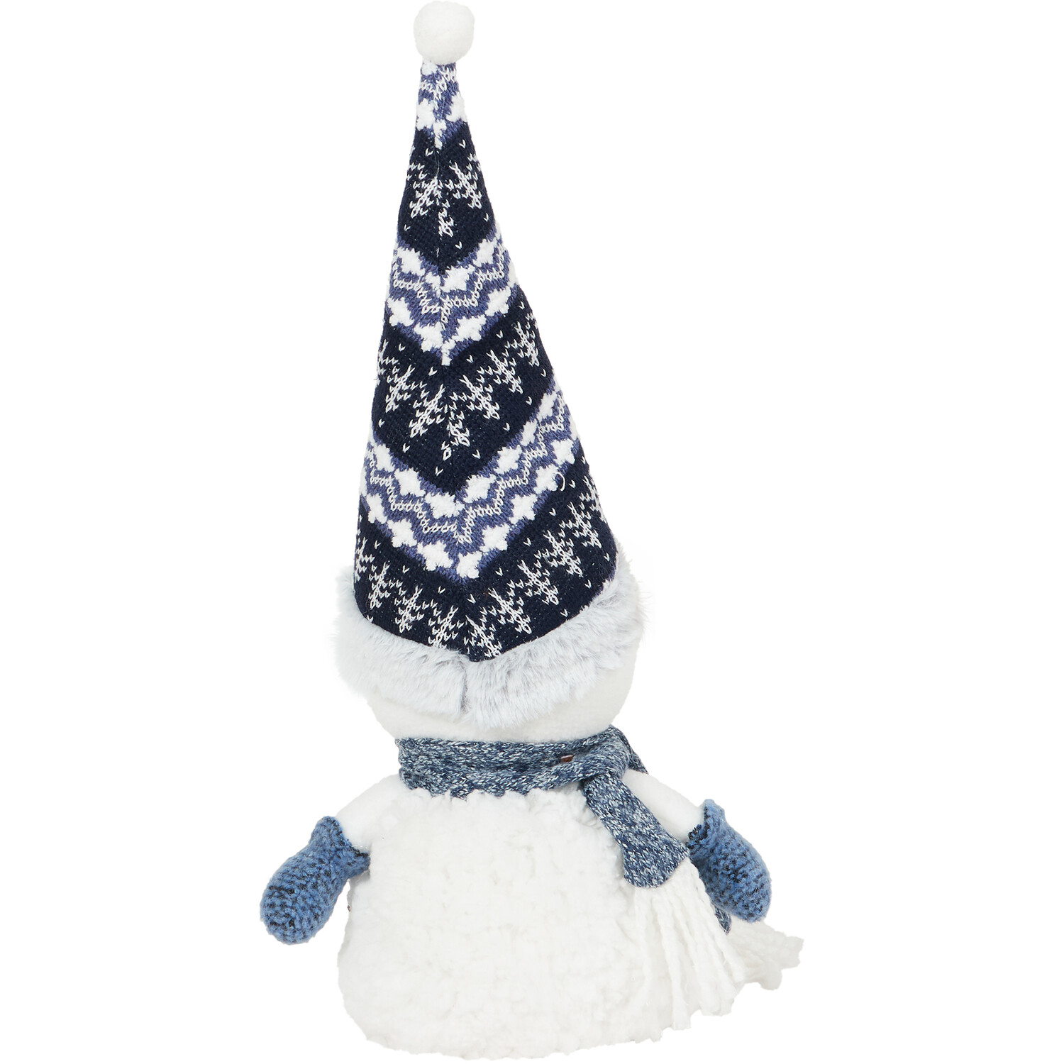 Navy Sitting Snowman  - Blue Image 3
