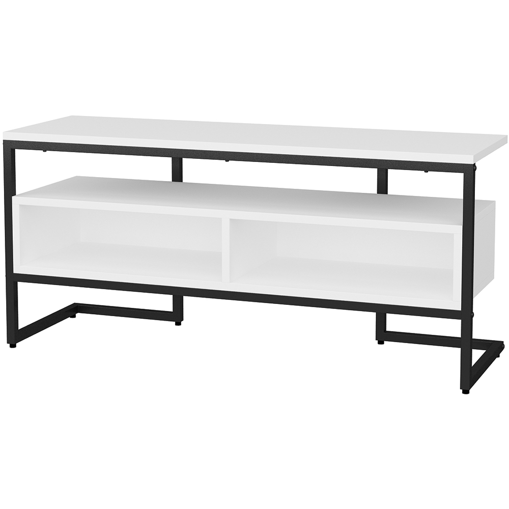 Decorotika Merrion 3 Shelf Black and White TV Unit Image 2